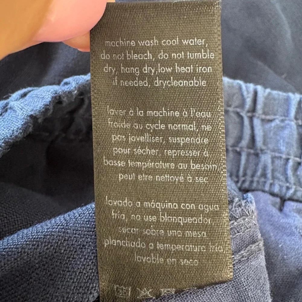 Onia Noah Mens Navy Blue 100% Linen Cargo‎ 10